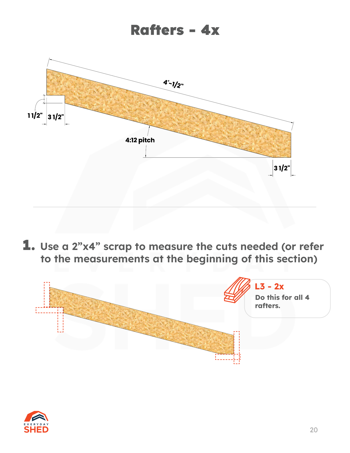 4x4 Lean-to Shed Build Plans