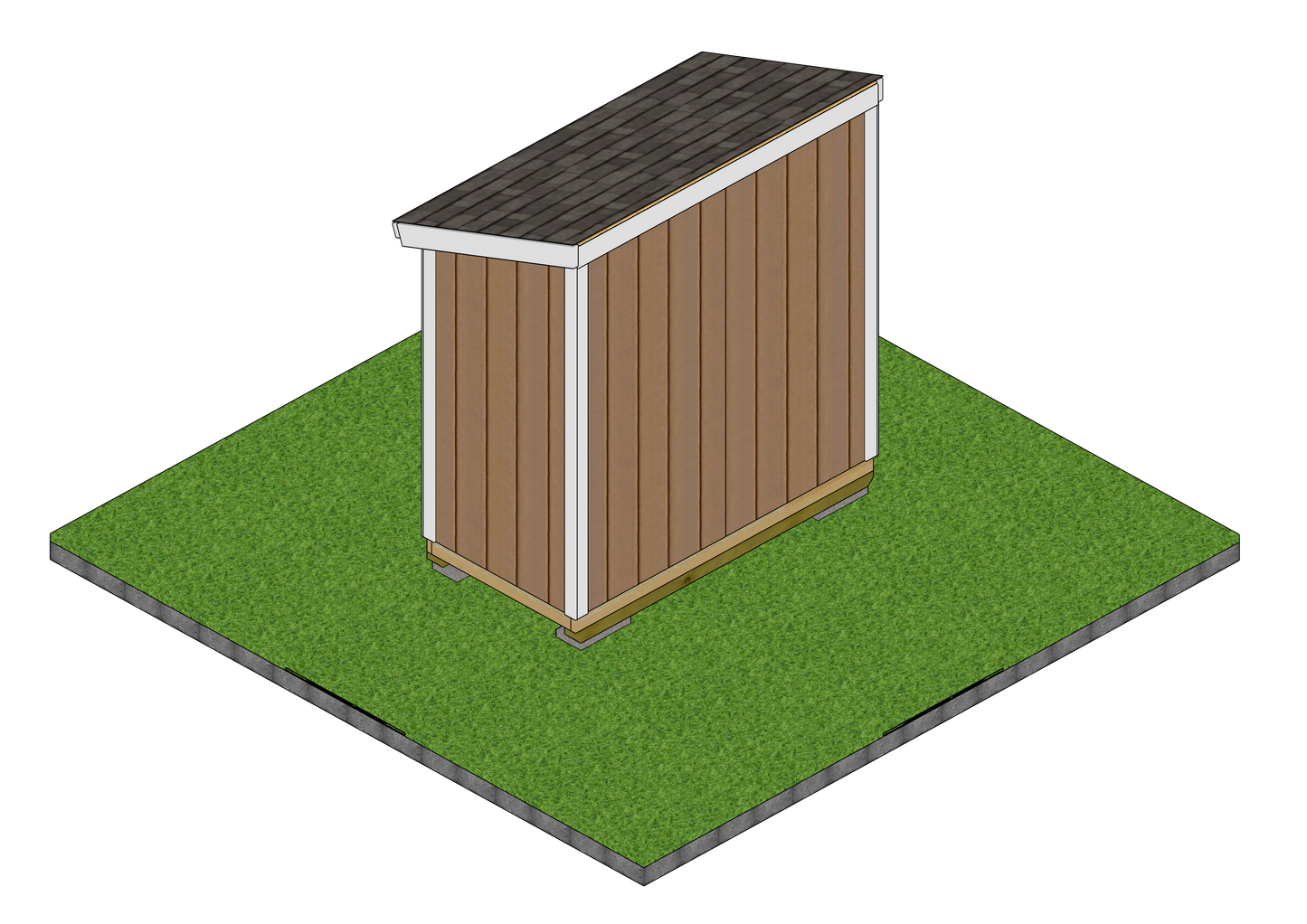 4x8 Lean-to Shed Sketchup File