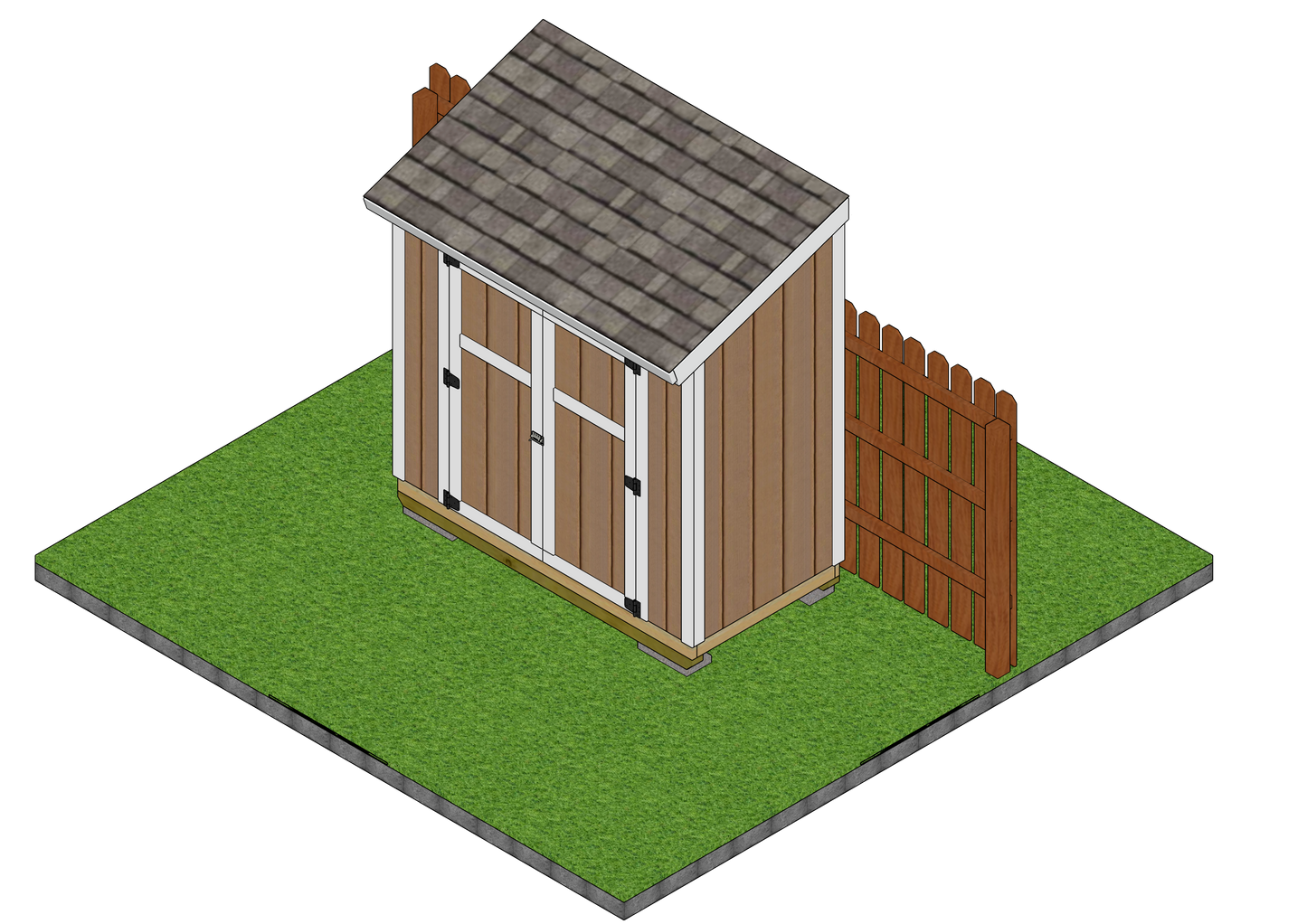4x8 Lean-to Shed Sketchup File