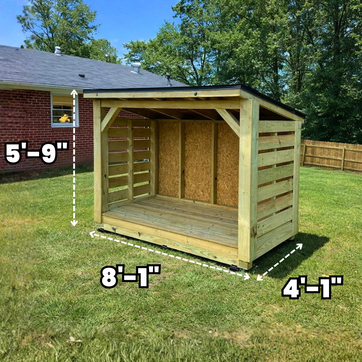 4x8 Firewood Shed Build Plans