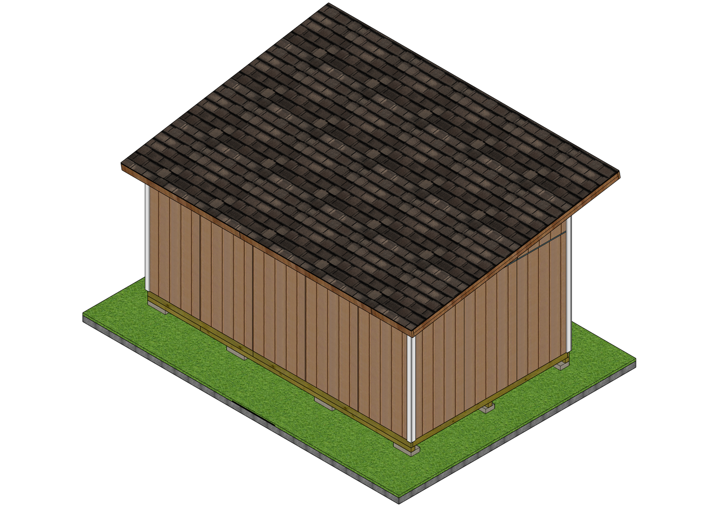 12x20 Lean-to Shed Sketchup File