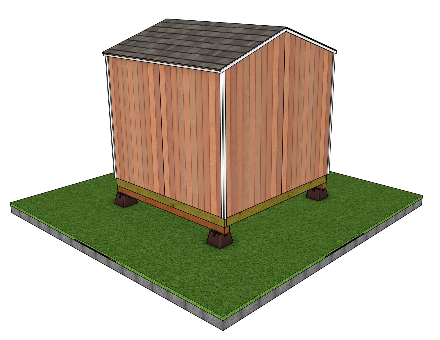 Classic 8x8 Shed Sketchup File