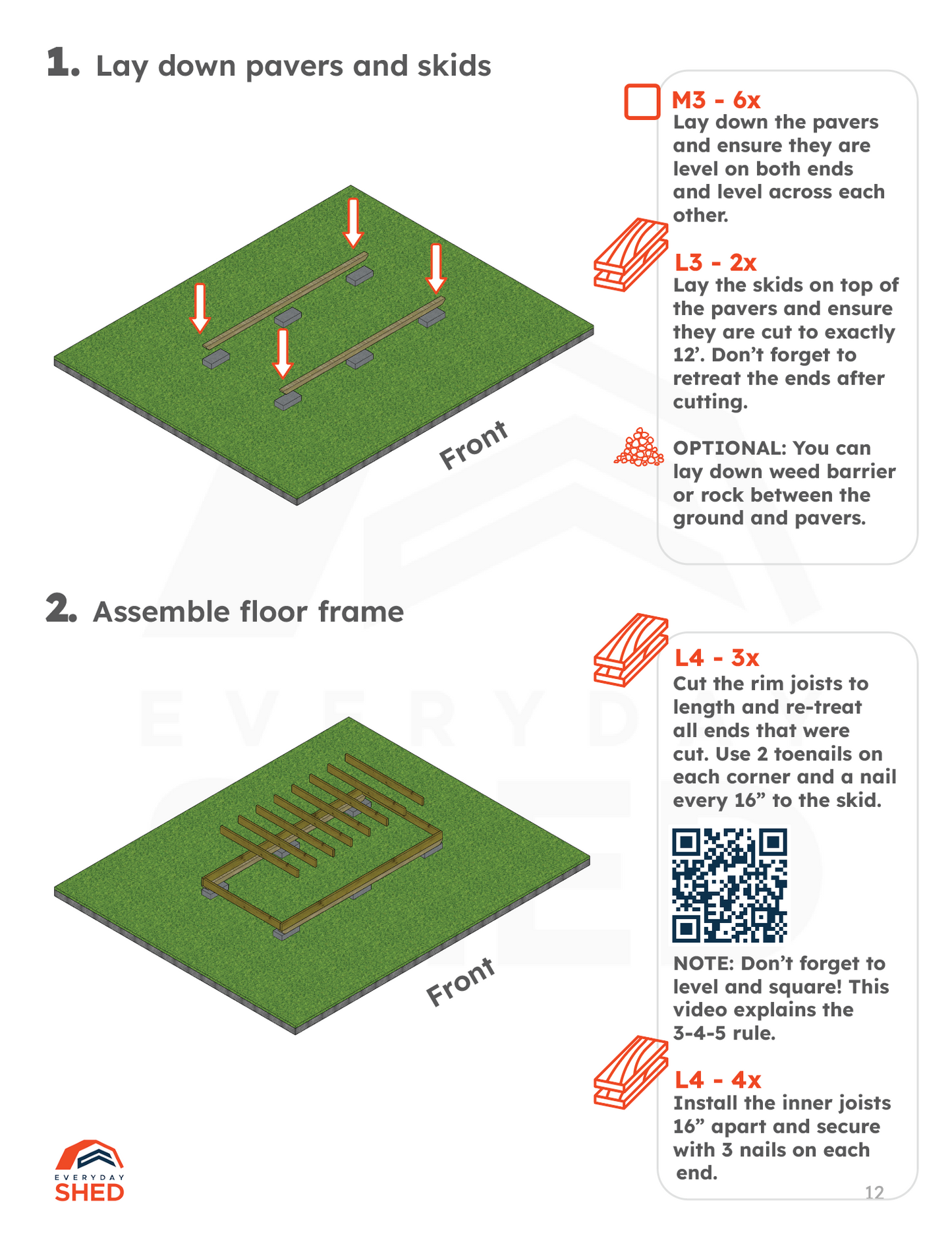 6x12 Lean-to Shed Build Plans