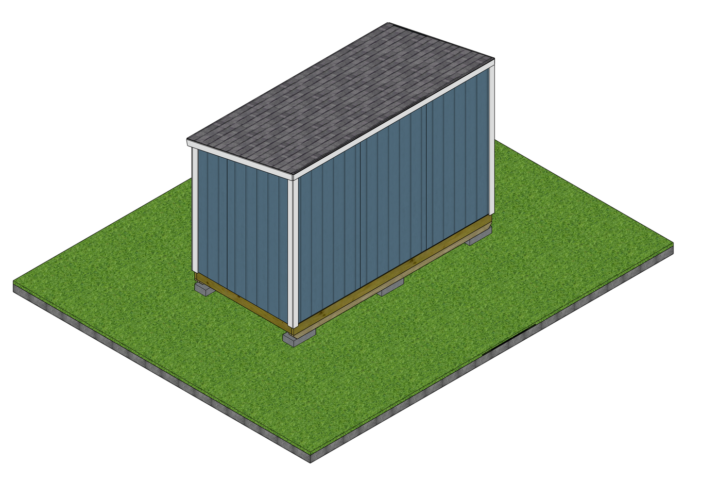 6x12 Lean-to Shed Sketchup File