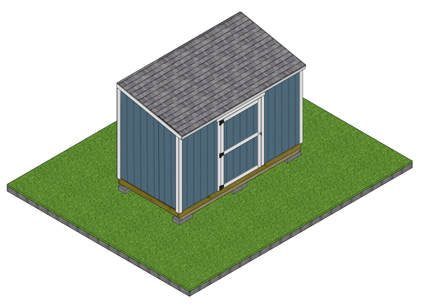 6x12 Lean-to Shed Sketchup File