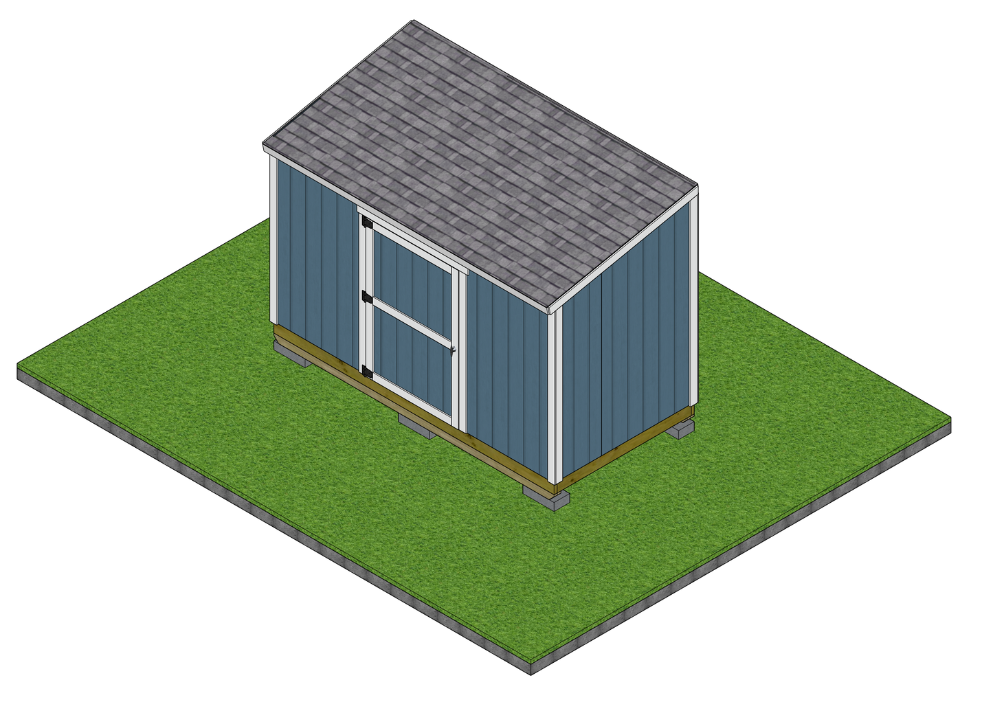 6x12 Lean-to Shed Sketchup File