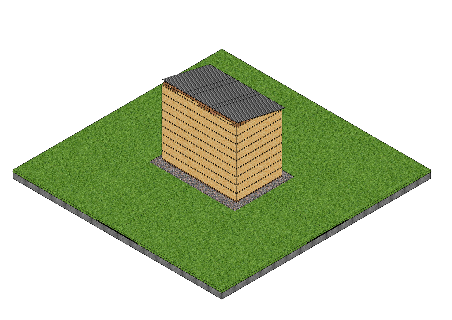 4x6 Lean-to Shed Sketchup File