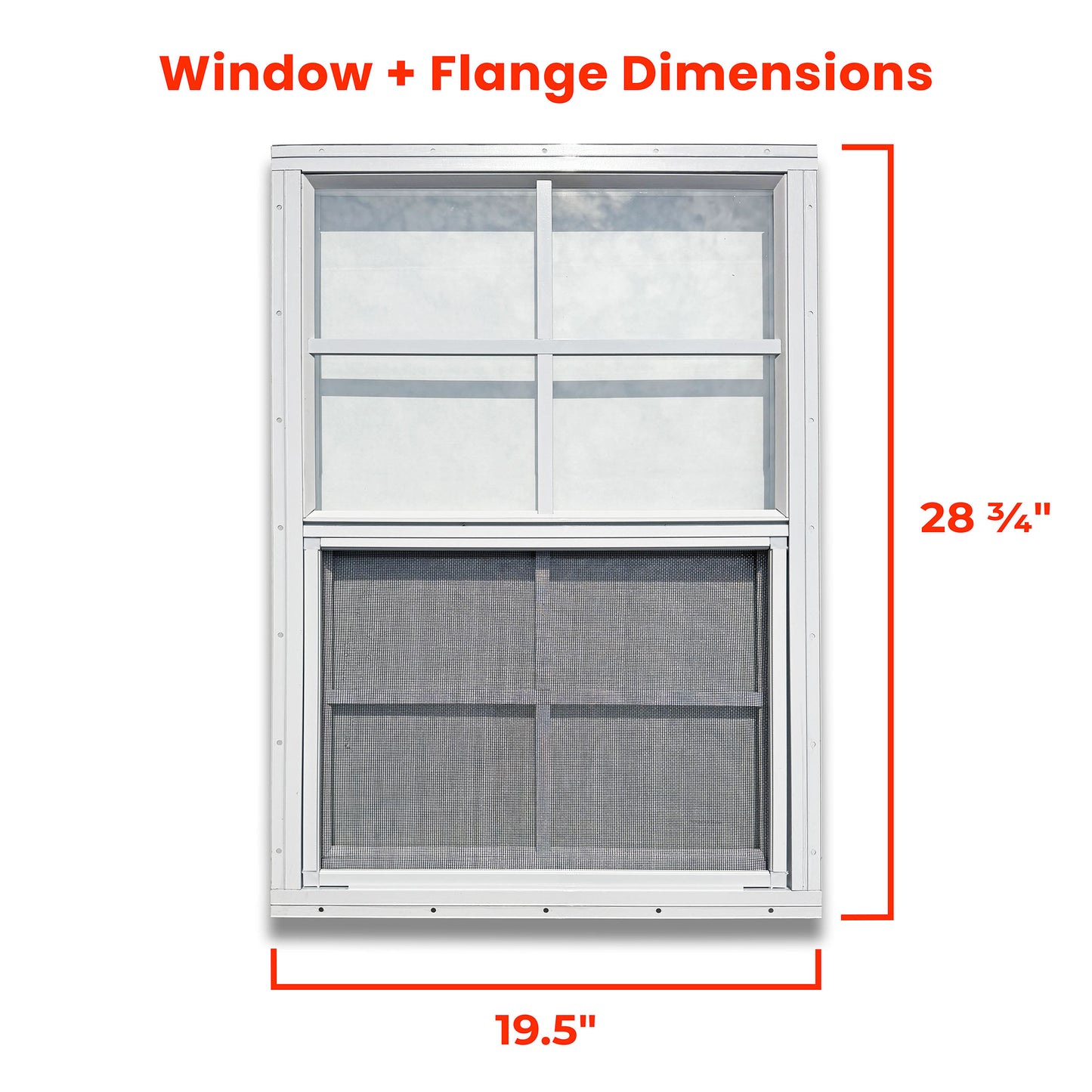 18"x 27" Aluminum Flush Mount Shed Window (1-Pack)
