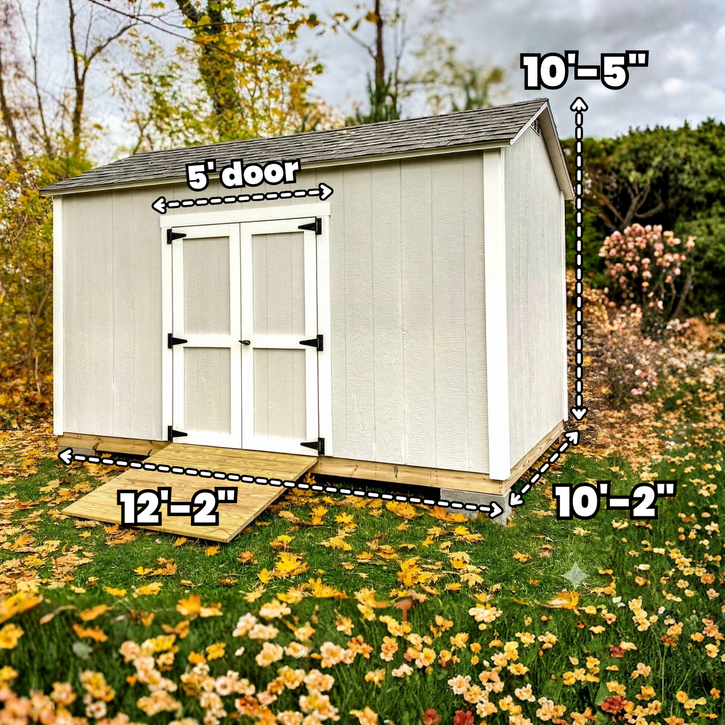 10x12 Tall Walls - Double Doors | Build Plan