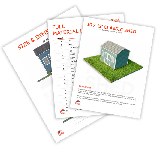 FREE 10x12 Classic Shed Build Plans