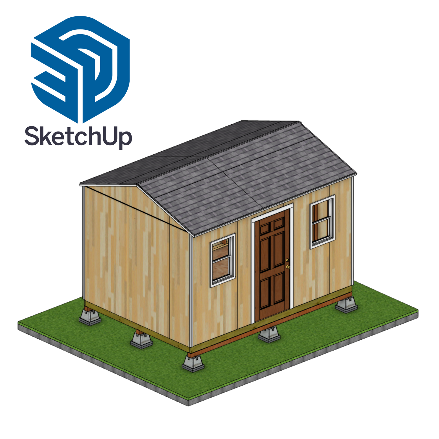 Classic 10x14 Shed Sketchup File