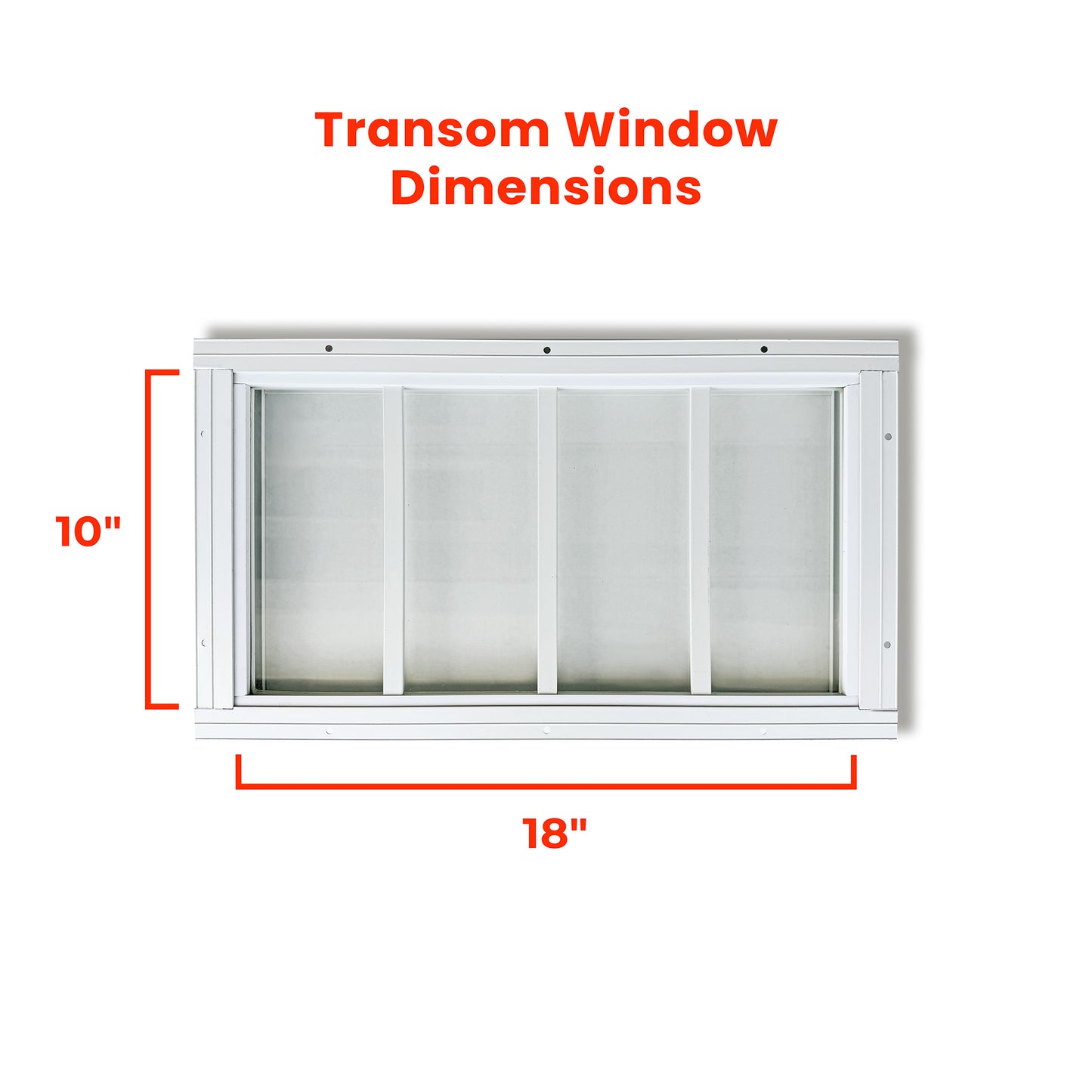 10"x 18" Transom Shed Window (2-Pack)