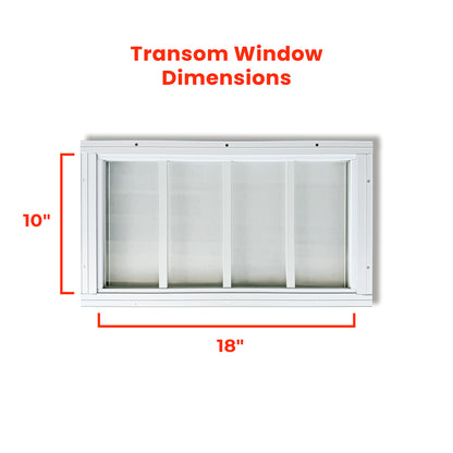 10"x 18" Transom Shed Window (2-Pack)