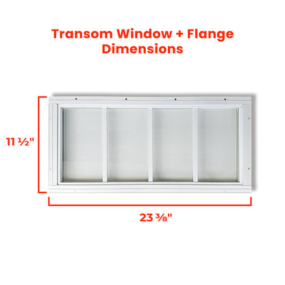 10"x 23" Transom Shed Window (2-Pack)
