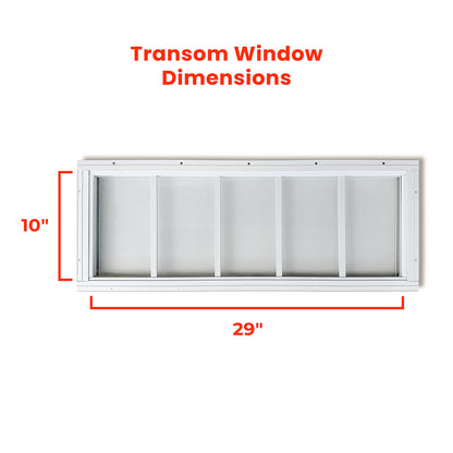 10"x 29" Transom Shed Window (2-Pack)