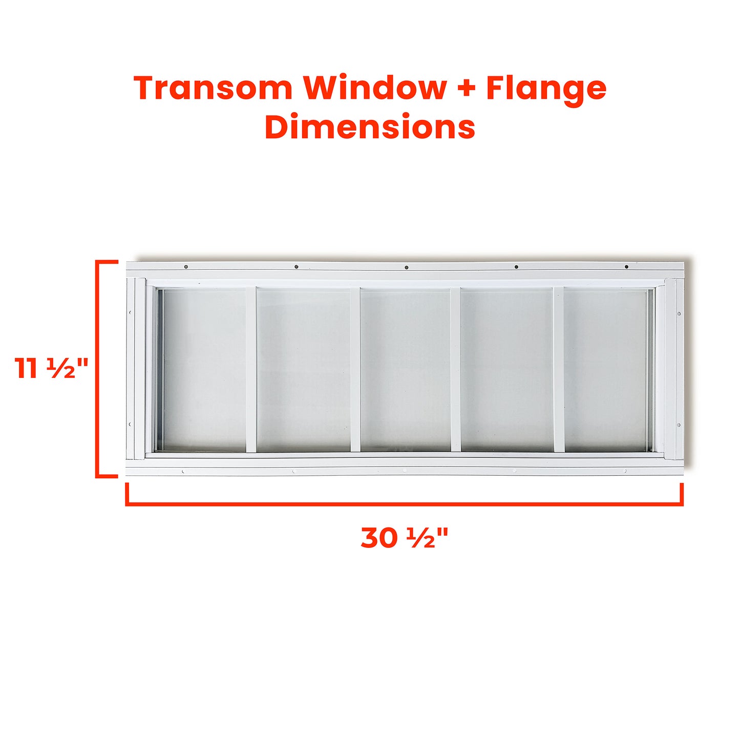 10"x 29" Transom Shed Window (2-Pack)