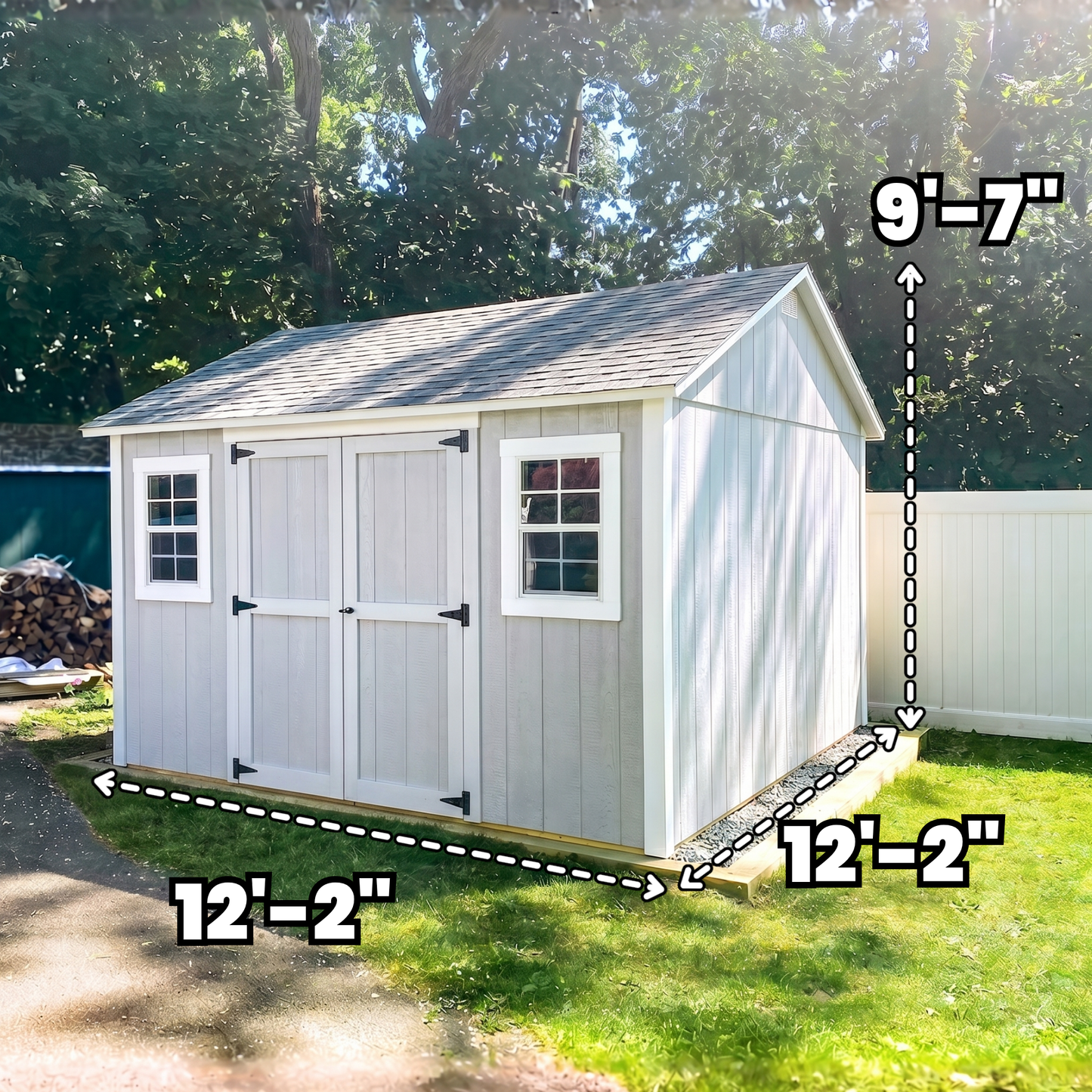 12x12 - Double Doors & Dual Windows | Build Plan