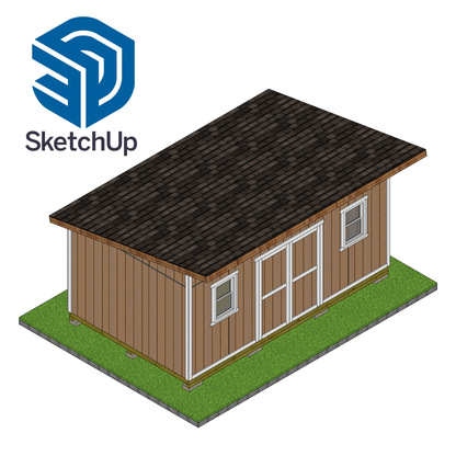 12x20 Lean-to Shed Sketchup File