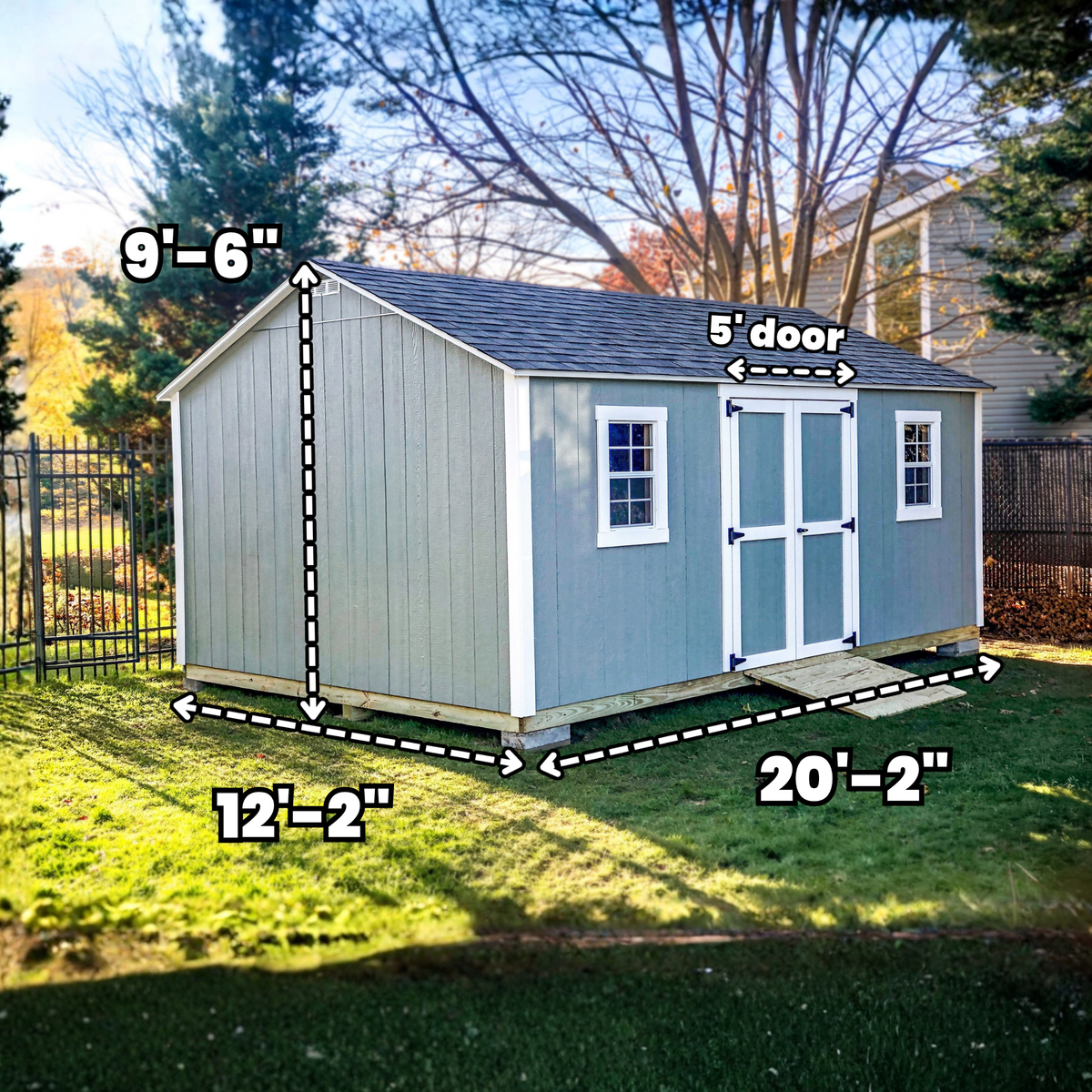 12x20 - Double Doors & Dual Windows | Build Plan – Everyday Shed