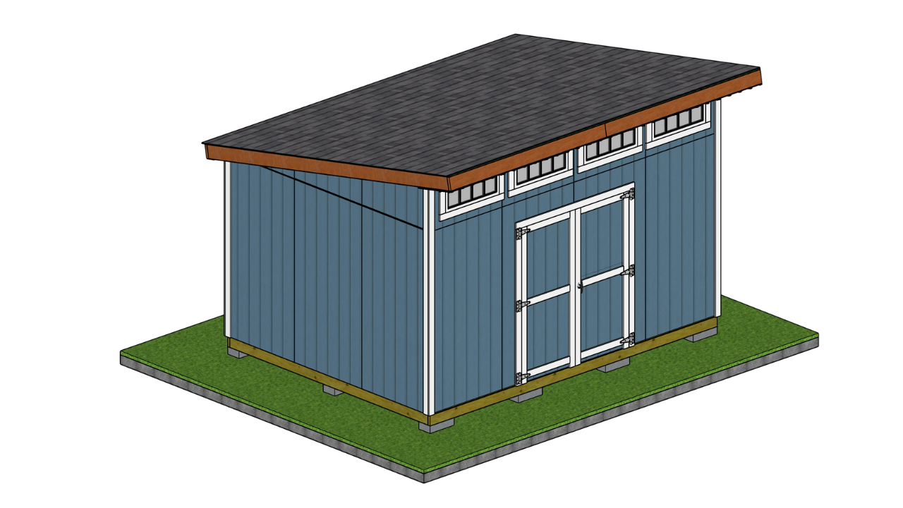 12x16 Lean-to Shed SketchUp Files