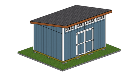 12x16 Lean-to Shed SketchUp Files