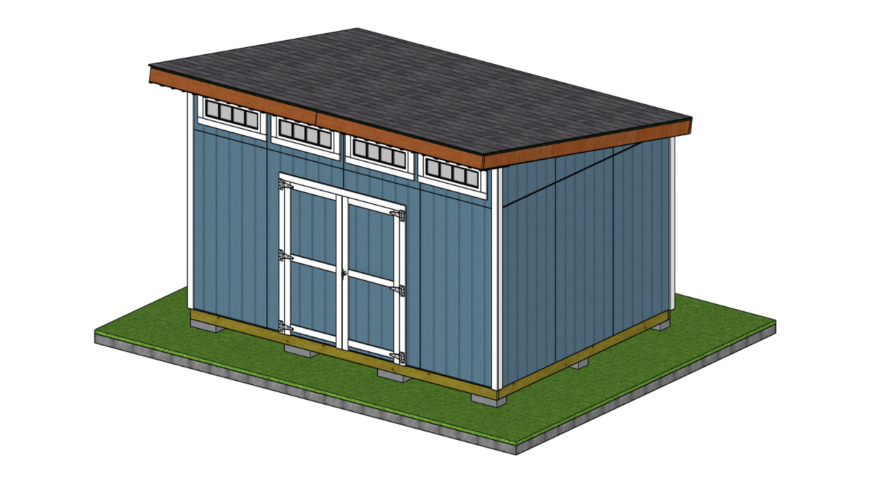 12x16 Lean-to Shed SketchUp Files
