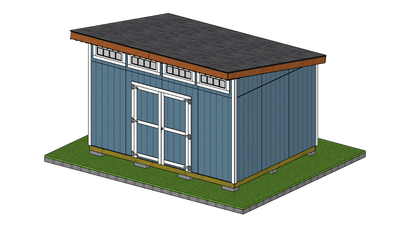 12x16 Lean-to Shed SketchUp Files