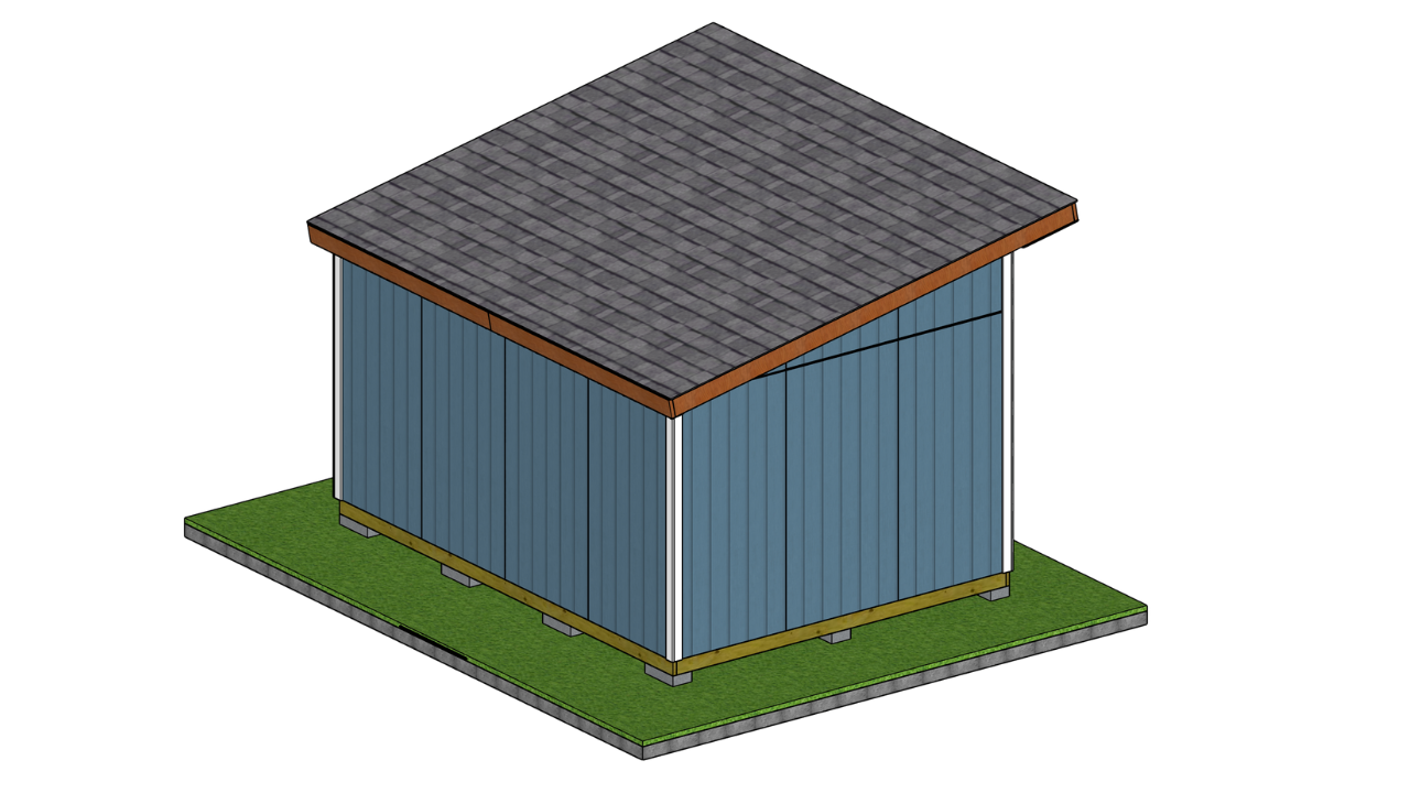 12x16 Lean-to Shed SketchUp Files