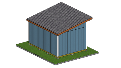 12x16 Lean-to Shed SketchUp Files