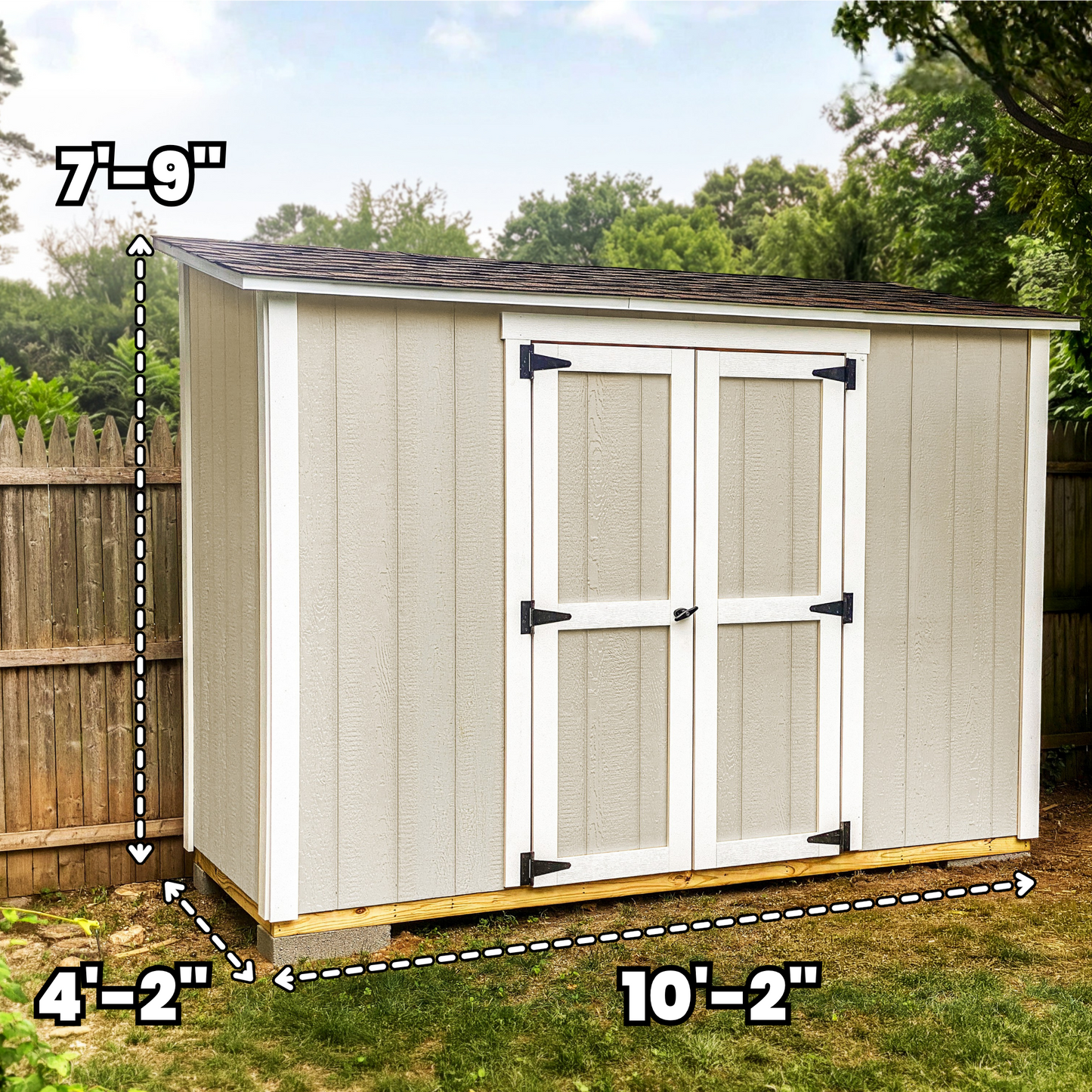 4x10 Lean to - Double Doors | Build Plan