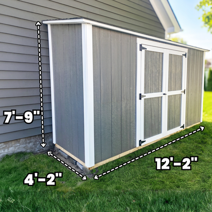 4x12 Lean to - Double Doors | Build Plan