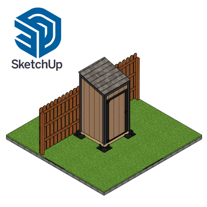 4x4 Lean-to Shed Sketchup File