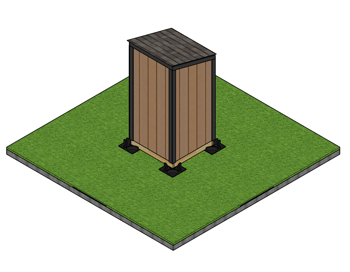 4x4 Lean-to Shed Sketchup File