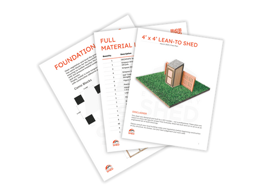 FREE 4x4 Lean-to Shed Build Plans