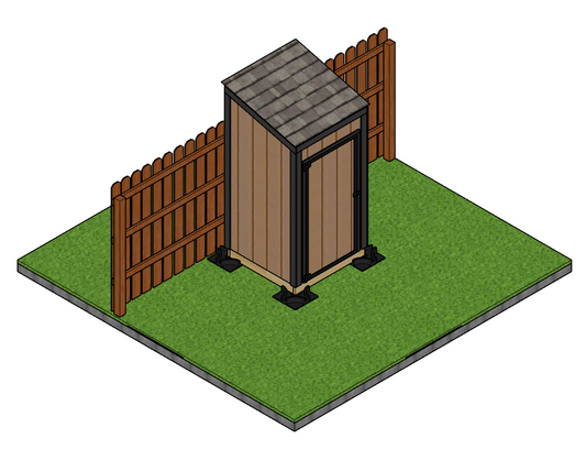 4x4 Lean-to Shed Sketchup File