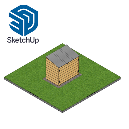 4x6 Lean-to Shed Sketchup File