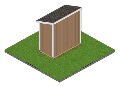 4x8 Lean-to Shed Sketchup File