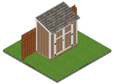 4x8 Lean-to Shed Sketchup File