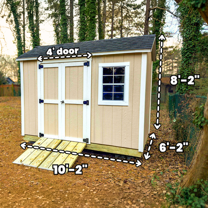 6x10 - Double Doors & Single Window | Build Plan