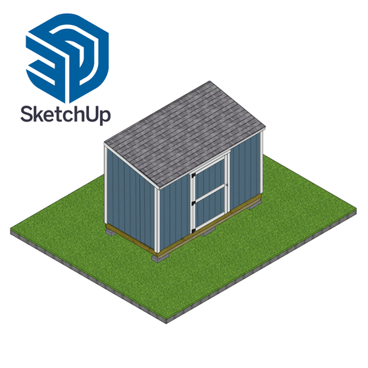6x12 Lean-to Shed Sketchup File