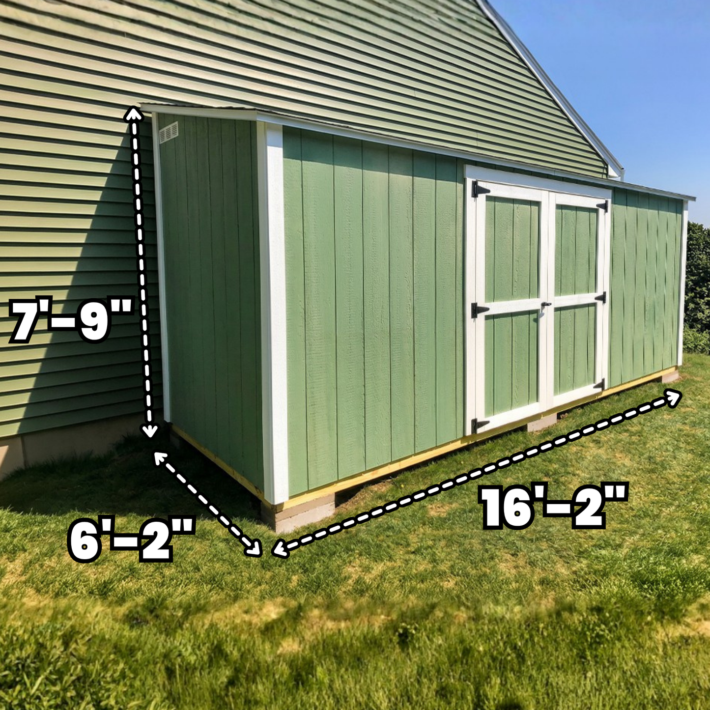 6x16 Lean to - Double Doors | Build Plan