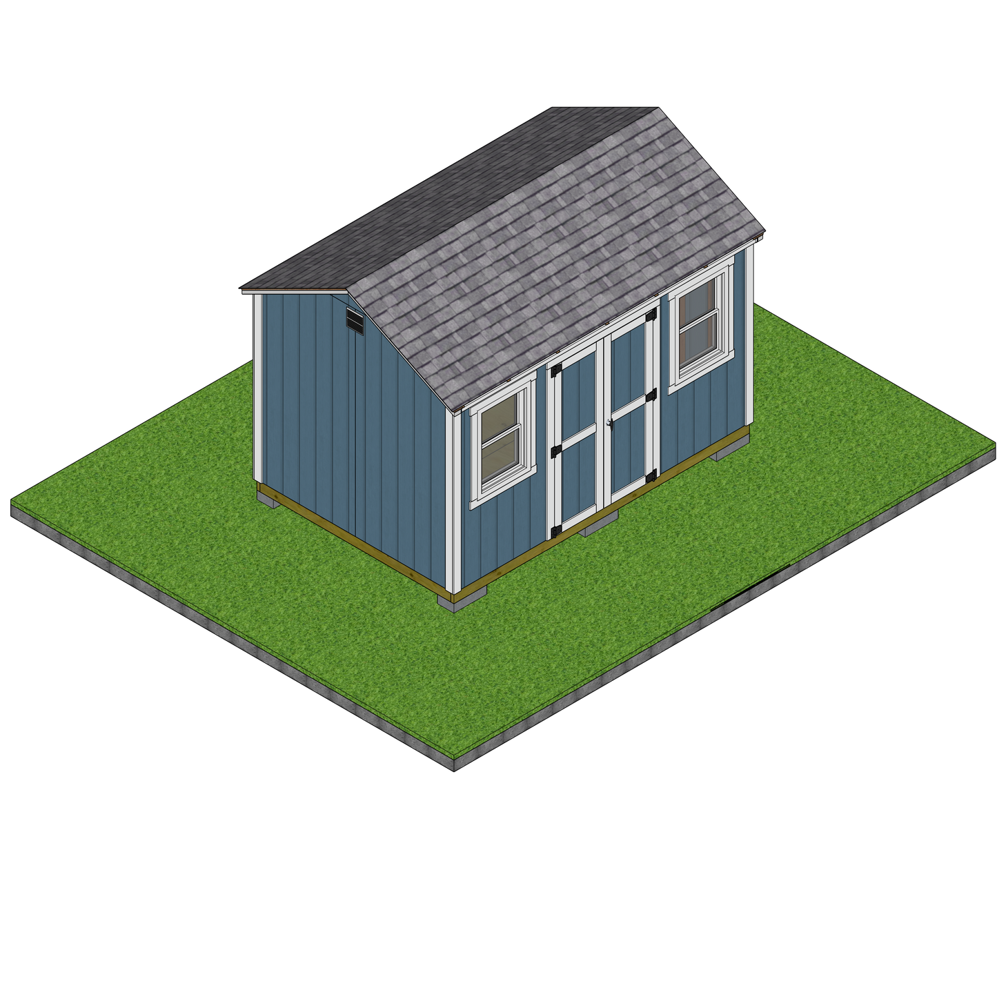 8×12 Classic Shed (Short Walls) SketchUp Files