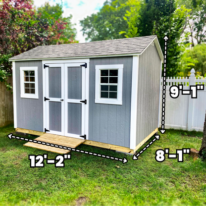 8x12 - Double Doors & Dual Windows | Build Plan