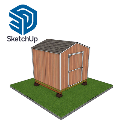 Classic 8x8 Shed Sketchup File
