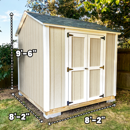 8x8 Gable - Double Doors | Build Plan
