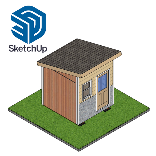 8x8 Lean-to Shed Sketchup File