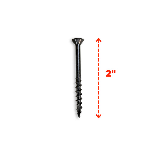 #8 x 2" Black Wood Screws | Square Drive (Box of 250) (Copy)