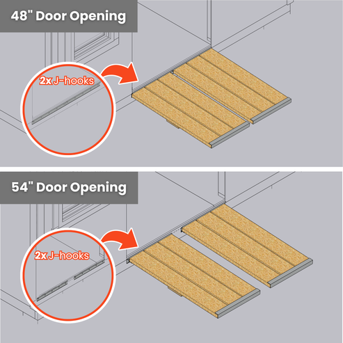 Standard Double Ramp Kit (48″–72″ Doors) – Everyday Shed