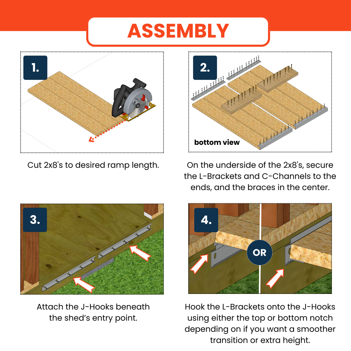 Standa Ramp Standard Double Ramp Kit (48″–72″ Doors) – Everyday Shed