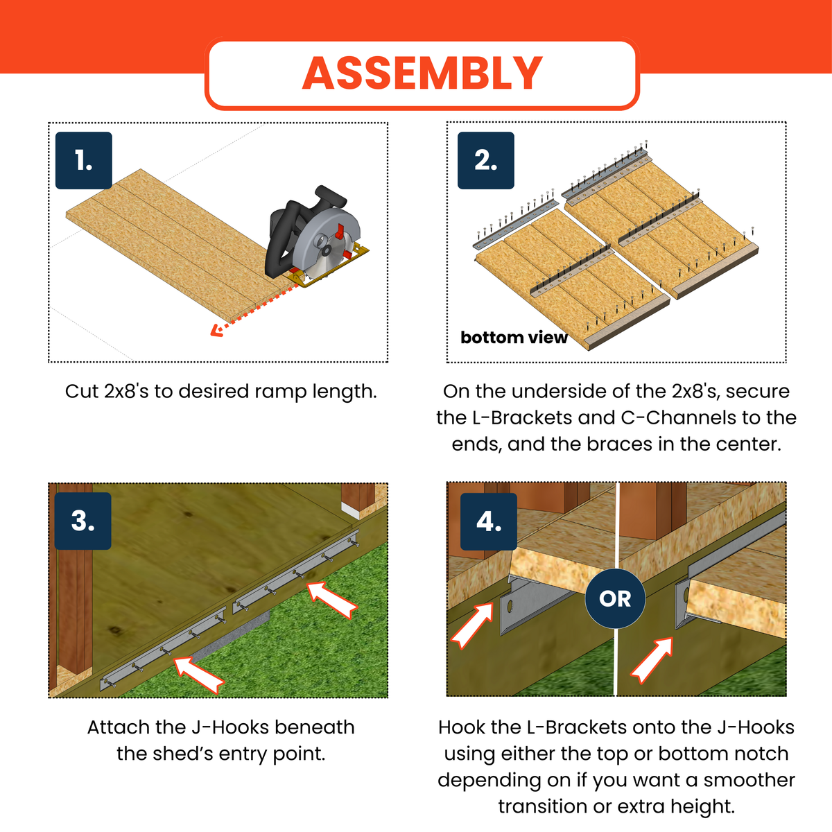 Premium Double Ramp Kit (48″–72″ Doors) – Everyday Shed
